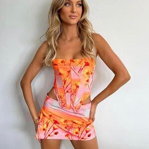 Miaou Venus printed corset